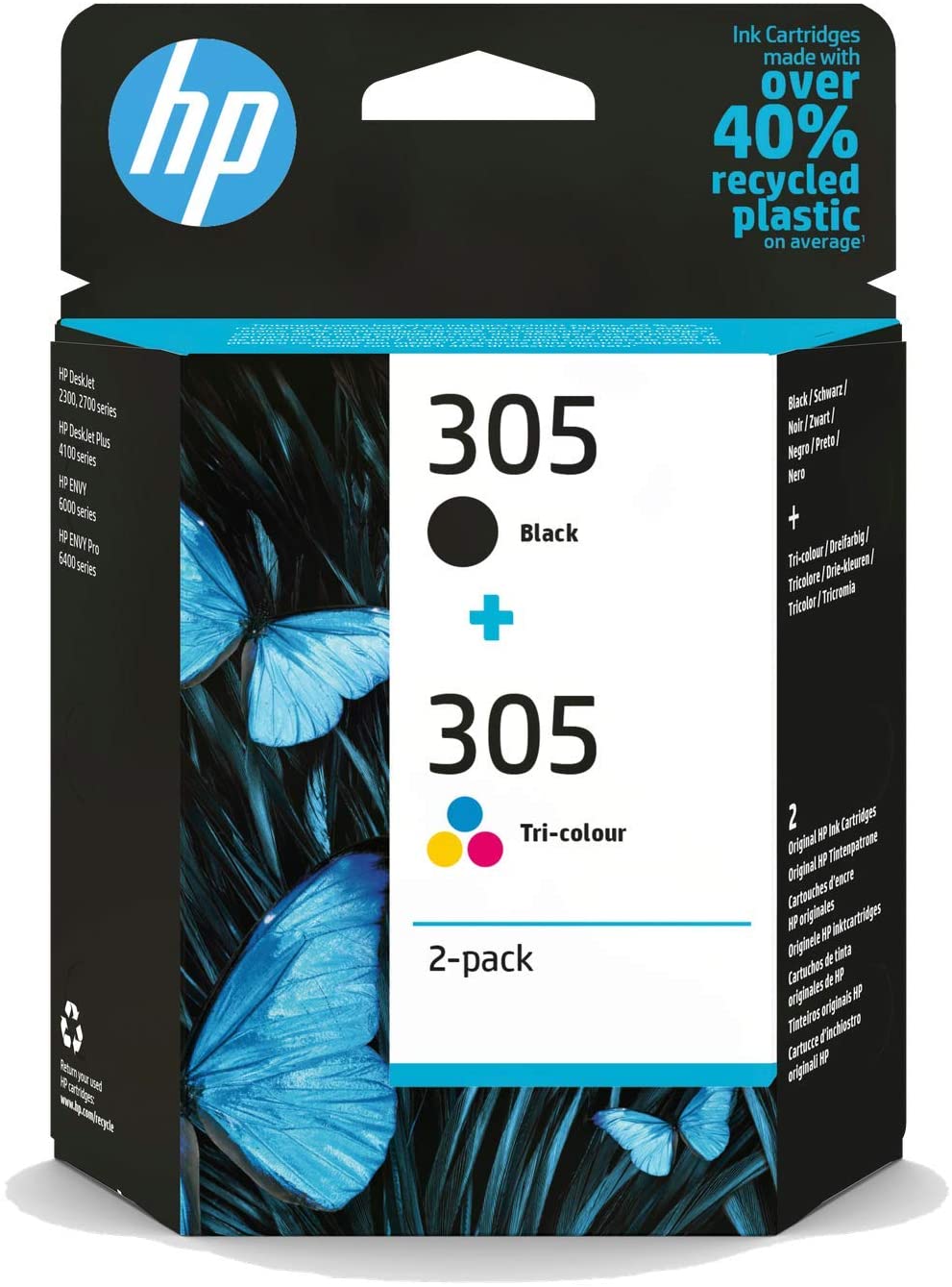 HP 305 std 2-pack Black/Tri-colour ink pack for Deskjet 2710